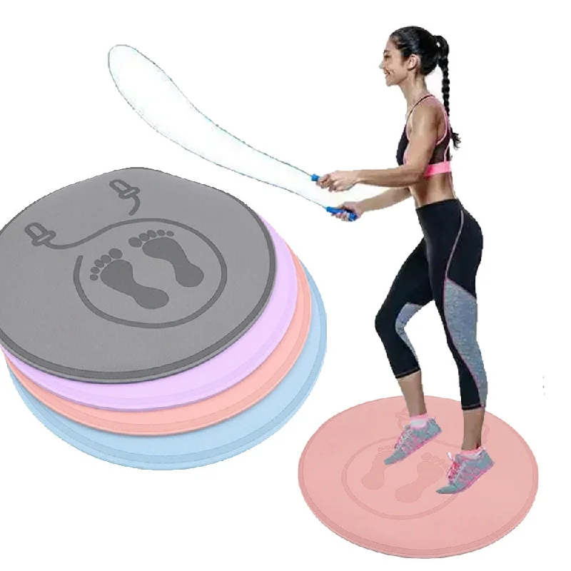 Yoganix Jump Rope Mat Exercise Cushioning Mute Yoga Mat Pad Sound Insulation And Shock Absorption High Density Board Anti-noice Cushion