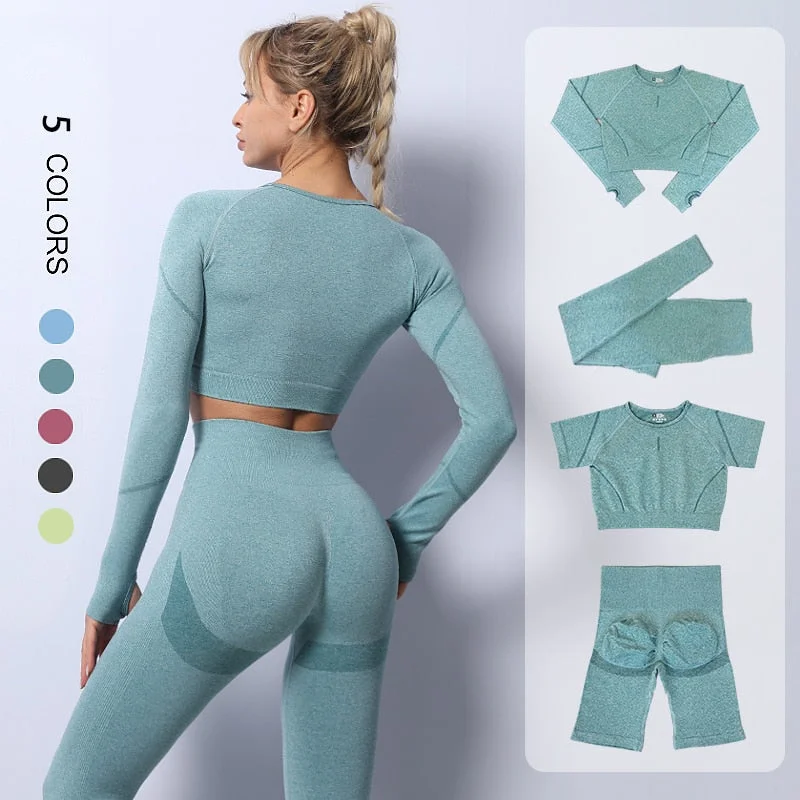 Yoganix 2PCS Seamless Yoga Set Women Tracksuit  Workout Sportswear