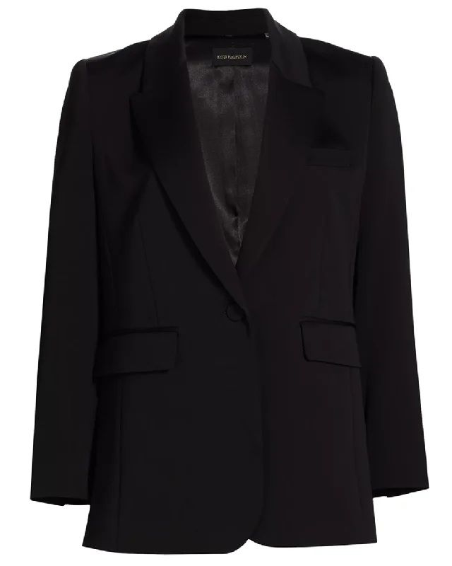 Black Luxe Stretch Viscose Jacket