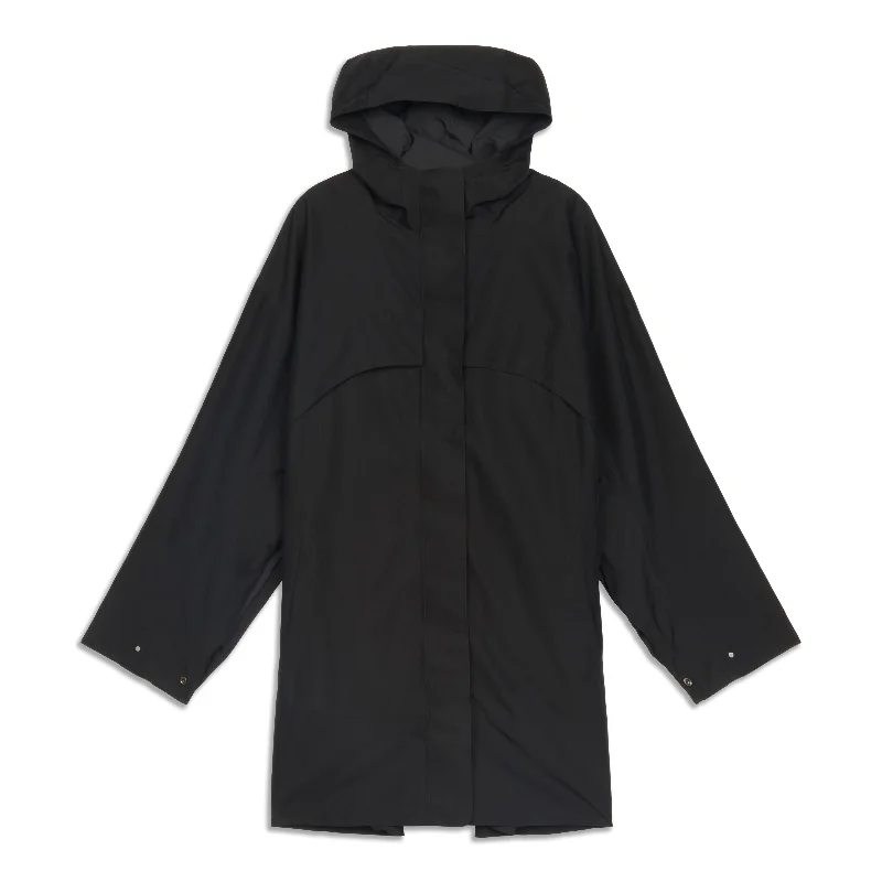 Mid-Length Waterproof Rain Coat - Resale