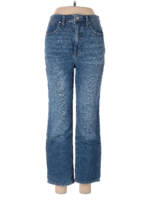 Low-Rise Bootleg Jeans in Medium Wash