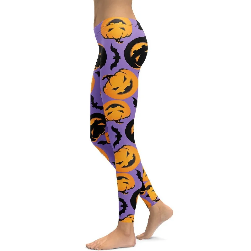 Bats and Jack O'Lanterns Leggings