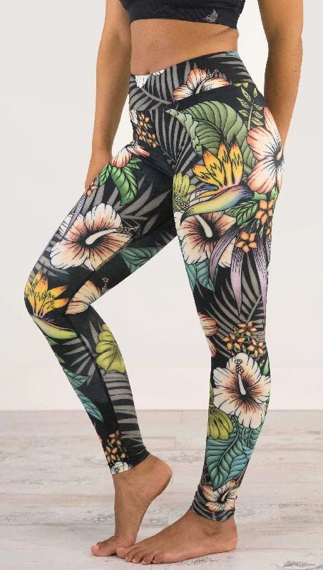 Floral Night - Full Length Triathlon Leggings