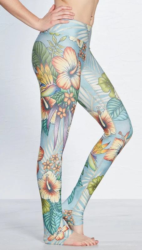 Floral Sky - Full Length Triathlon Leggings