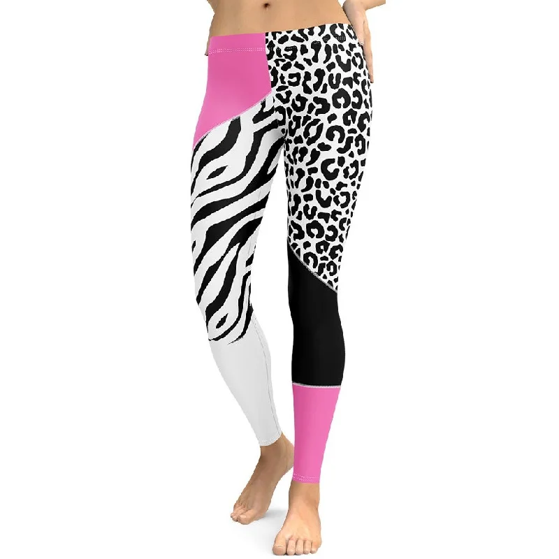 Leopard Color Block Leggings