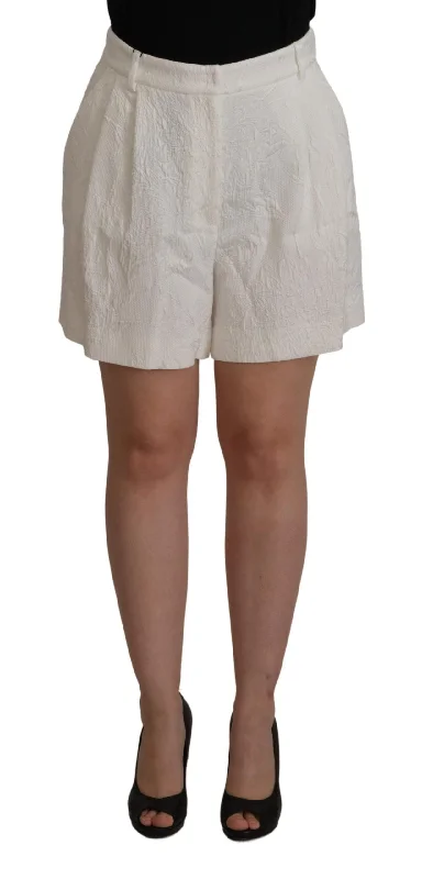 Dolce & Gabbana Elegant High Waist White Culotte Women's Shorts