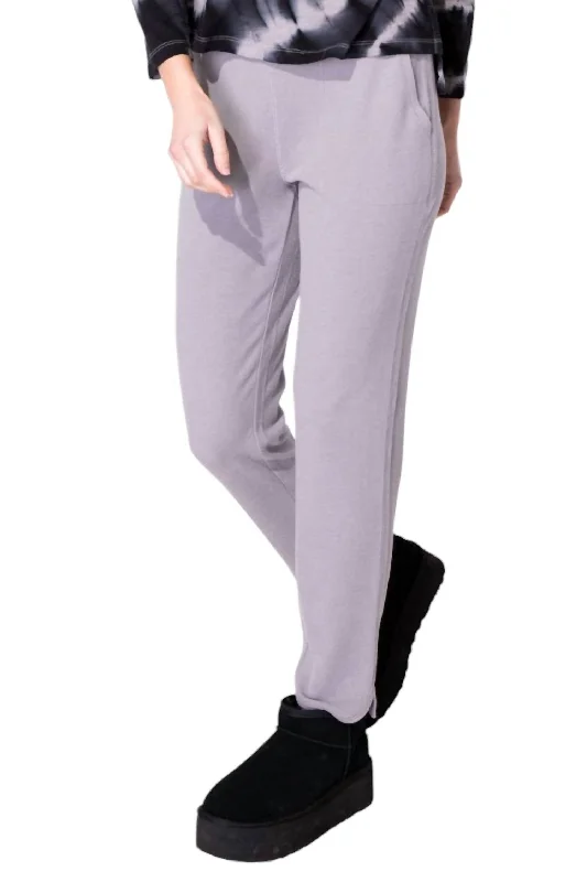 Butterfly Rib Knit Pant In Fog